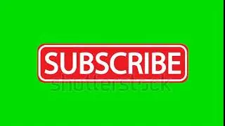 Subscribe sign with glitch effect animation on green screen  video effect