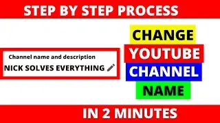 How To Change Your YouTube Channel Name in 2022
