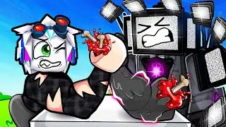 СЛОМАЛ РУКУ ГЛЮЧНУТОМУ ТВ МЕНУ И СТАЛ ТОП-1 В СКИБИДИ АРМРЕСТЛИНГЕ! ROBLOX Skibidi Arm Wrestling