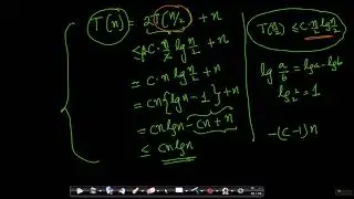 Substitution method | Solving Recurrences | Data Structure & Algorithm | Appliedroots