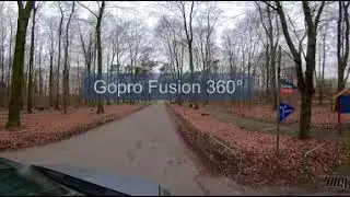 Gopro Fusion 360° cam - driving with car.