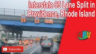 Interstate 95 Lane Split in Providence, Rhode Island