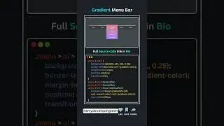 🌈 Gradient Menu Bar 2025 Style! 💻✨ | Trendy Navigation Design in 60 Seconds||
