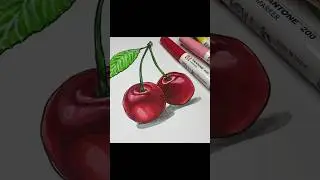 🍒 PANTONE Markers~ mini-tutorial! #shortsart