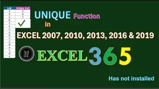 How to use unique function in earlier versions before Excel 365 #unique #list #uniquefunction #viral