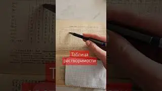Таблица растворимости 