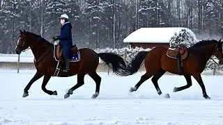 Horse Walking on Snow Sound Effect 🐎❄️ | No Copyright & Free for Editing
