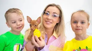 Gaby Alex and Mom Taking Care of a Puppy