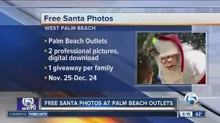 Free Santa photos at Palm Beach Outlets