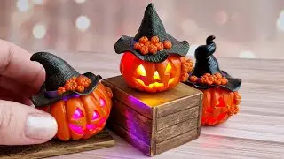 Miniature Jack O' Lantern🤎🧡🤎Polymer clay