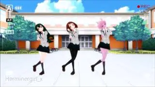 MMD - Ochaco, Mina and Tsuyu - Feel The Sound {BNHA}