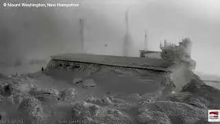Снежная буря на горе Вашингтон Нью Гэмпшир, США.