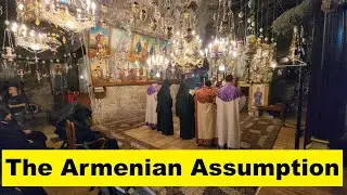 Armenian Prayer at the Tomb of the Blessed Mary in Jerusalem-The Assumption Feast of the Holy Mother
