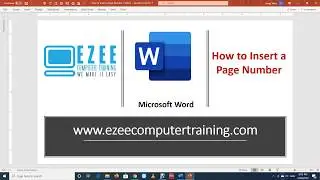 Microsoft Word - How to Insert a Page Number