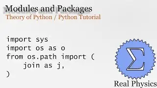 Modules and Packages (Theory of Python) (Python Tutorial)