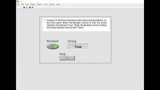 LabVIEW: How to read Boolean control status as string indicator