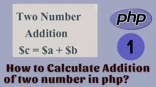 Addition of two numbers in php 