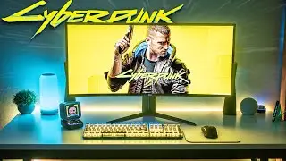 Cyberpunk 2077 PC Gaming Desk Setup Build