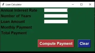 python project loan calculator