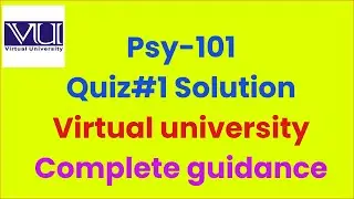 Psy101 Quiz#1 Solution (100%) Fall 2020