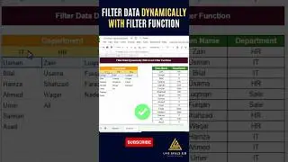 Filter Dynamically Data using Filter Function | #shorts #ytshorts #exceltips