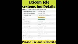 Exicom tele systems ipo review | Exicom tele systems ipo