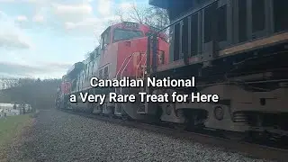 My Lucky Day! 2 Canadian National Locomotives on a Sand Train