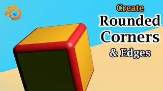 Create Round Corners & Round Edges For Any Object In Blender | Bevel Modifier | Eevee & Cycles