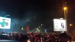 أجواء الاحتفالات تهز العالم وخروج المغاربة للشوارع بعد فوز المغرب على البرتغال