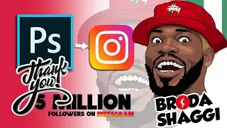 I cartooned BRODA SHAGGI (Nigerian comedian for $1,000😱 | Photoshop