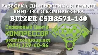 Repair of the Bitzer screw compressor Bitzer CSH 8571-140Y (disassembly, diagnostics, defects)