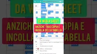 Tabella da Web a Sheets - 