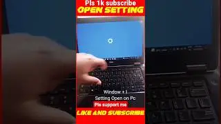 Wow🤩Open Settings👆 on Pc👍 Shortcut key. 
