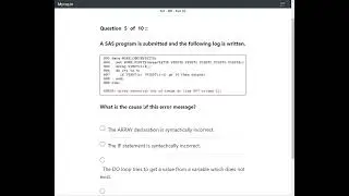 Array subscript out of range: Sample question for Clinical Trials Programming Exam