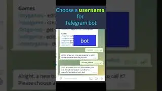 how to choose a username for telegram bot, that ends with bot  