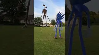 Siren Head Vs Shin Sonic in Real Life