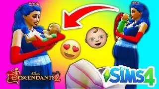 DESCENDANTS 2 Sims 4 👶 EVIE HAS A BABY!! 👦 BOY OR GIRL? 👧 Disney's Descendants