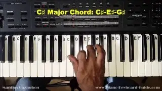How to Play the C Sharp Major Chord - C# - on Piano and Keyboard