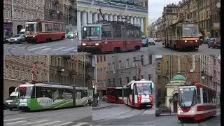 Трамваи в Ямской слободе (Санкт-Петербург). Первые дни зимы.