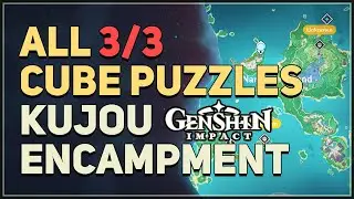 All 3 Kujou Encampment Cube Puzzles Genshin Impact