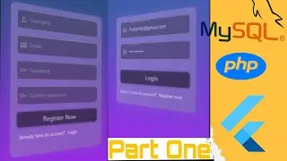 Flutter Login Sign up PHP MySQL | PHP MySQL login Flutter | Glassmorphic Login UI Flutter