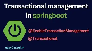 Transaction Management in Spring Boot | @Transactional | @EnableTransactionManagement