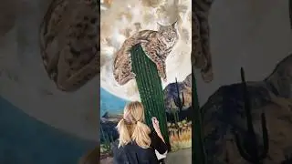 🌟🌵😻 Mural Timelapse (100s of hours of work in less than a minute!) #shortsart
