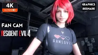 Fan Cam Ashley Cute Game Over Outfit Meet Playable Ada Wong Red Dress Resident Evil 4 Remake MOD 1%