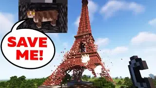 experiment tnt Eiffel Tower minecraft