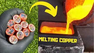 Melting Copper - Dumpster Diving - Trash To Treasure - ASMR Metal Melting - BigStackD Cable Casting