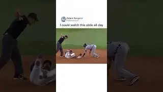 Smooth slide 😳 #baseball