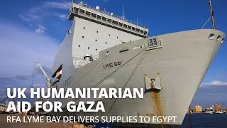 Navy delivers humanitarian aid for Gaza to Egypt
