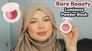 *NEW* RARE BEAUTY SOFT PINCH LUMINOUS POWDER BLUSH REVIEW & TUTORIAL | SHADE TRUTH ON MEDIUM SKIN