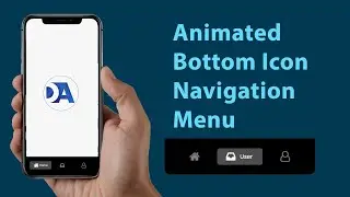 How to Create a animated Bottom Icon Navigation Menu - HTML,CSS and JavaScript